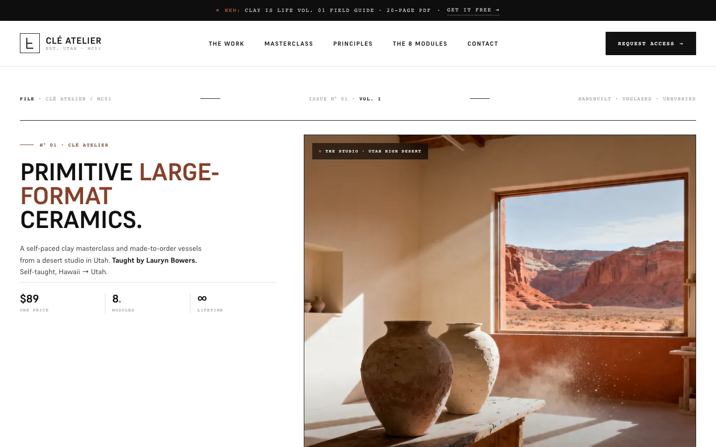 Cle Atelier — artisan ceramics studio