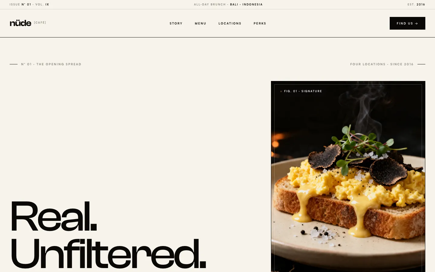 Nude — Bali fine dining